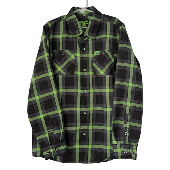 Dixxon DFC youth Division flannel Medium Green/Black Snap - Picture 1 of 9